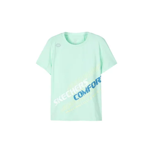 Skechers Comfort Sports and Leisure Series Gulf Зеленый/02YC Kids T Рубашки