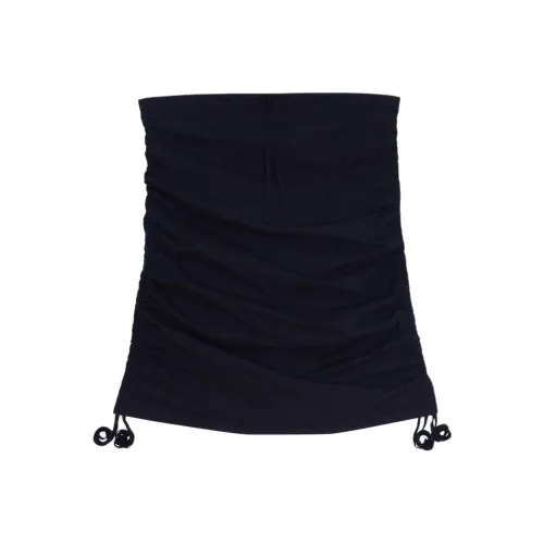 BASERANGE SS24 Pictorial Ремень Юбка Organic Cotton Poplin Casual Long Юбка Женская Black