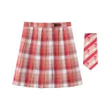 Розовый (юбка + галстук)