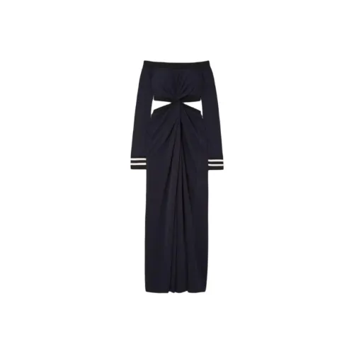 JW Anderson Blue Женские Длинные Платья с Рукавами