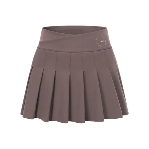 Particle Fever Повседневные короткие юбки Женские Свет Каштаново-коричневый