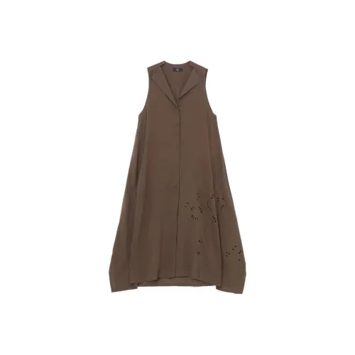 Yohji Yamamoto Khaki Женские Платья без рукавов