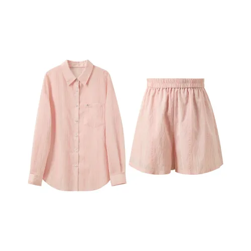 3COLOUR Повседневный костюм женский цвет вишневый цветок розовый