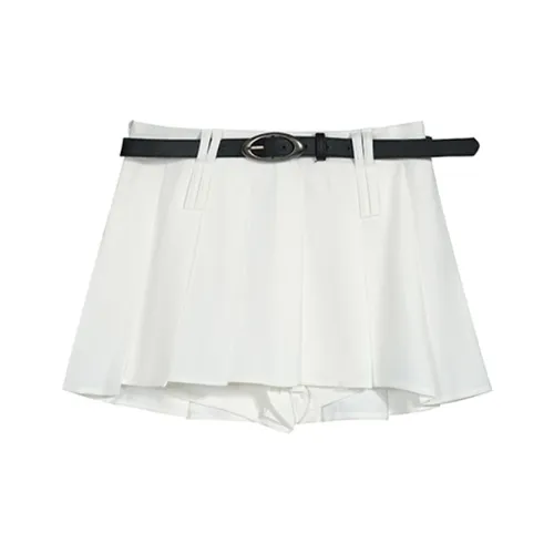 PZGE Повседневные короткие юбки Женские Белые