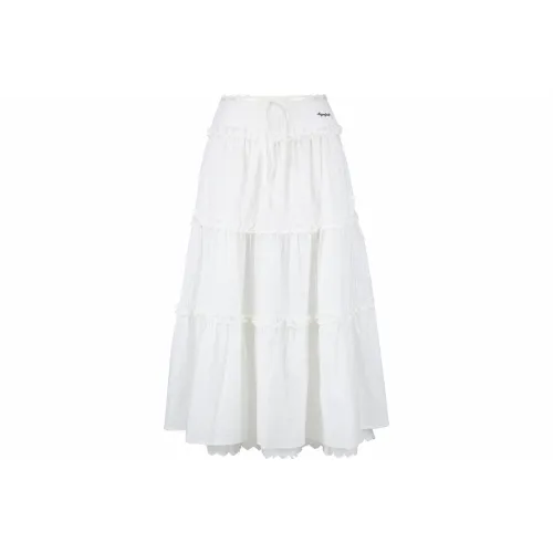 AYF Белые Женские Повседневные Длинные Юбки