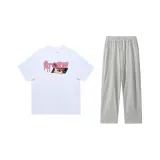 Комплект одежды (Белый топ + Серые штаны)