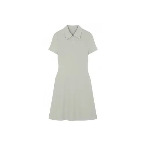 Yvetteclassic Короткий рукав Платье Женское Светло-зеленое