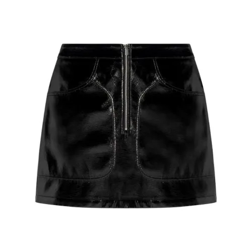 Maje Кожаные короткие юбки Женские Черный
