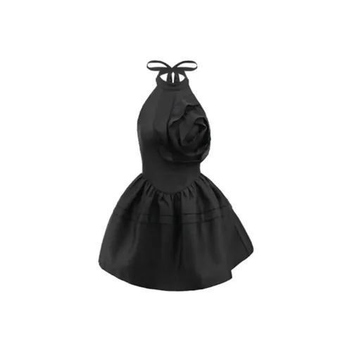 ZCDECO Без рукавов Платье Женское Черное