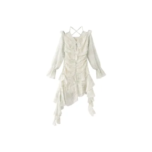 PAZZO Длинное платье с длинными рукавами женское светло-зеленое