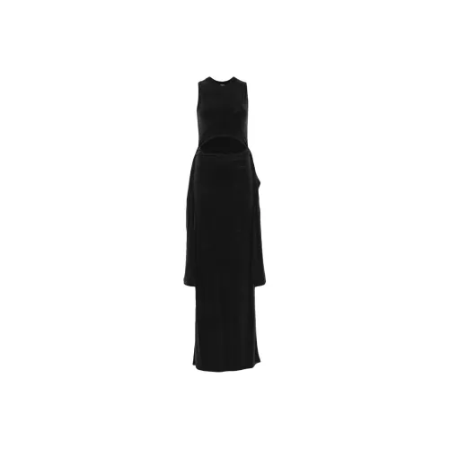 BALMAIN FW24 Sleeveless Dress Women's Black BALMAIN FW24 Без рукавов Платье Женское Черное