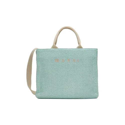 MARNI Ткань Тоут Сумка Сумка для покупок Сумка через плечо Сумка Женская Зеленая