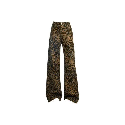 TLONELY1 Джинсы Женские с леопардовым принтом