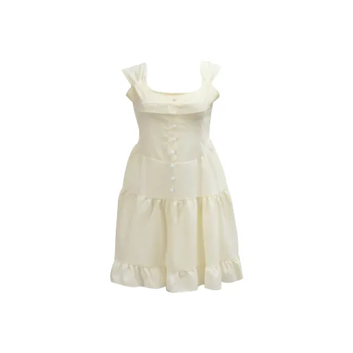 ZCDECO Без рукавов Платье Женское Абрикосовое