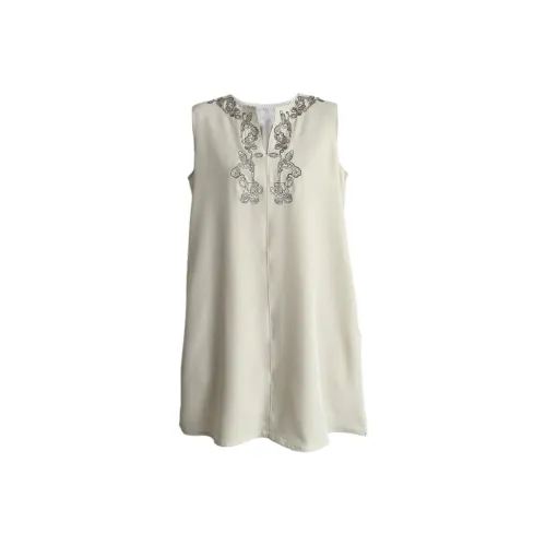 SYEEE WITH U Без рукавов Платье Женское Миндальный чай