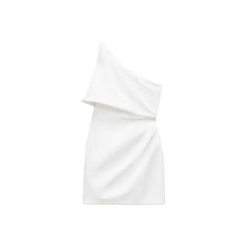 ZARA ZW Series Белое Женское Платье без Рукавов