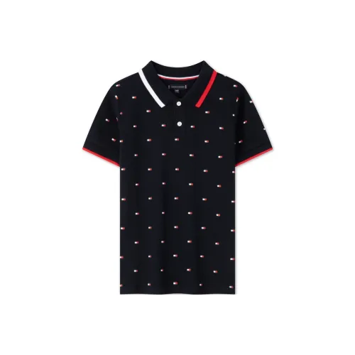 Tommy Hilfiger Темно-синий Принт 002 Kids T Рубашки
