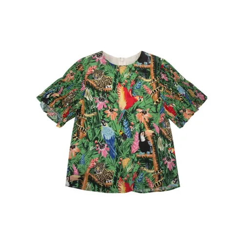KENZO Зеленые Детские Рубашки