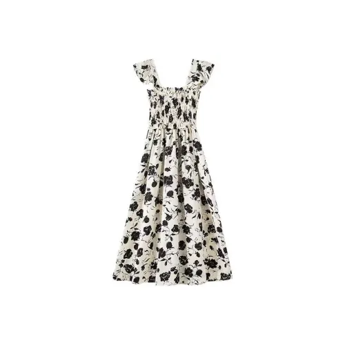 KEAB Без рукавов Платье Женское Абрикосовое