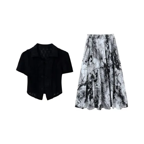 Mu Qingqing Комплект с юбкой Женские Черный