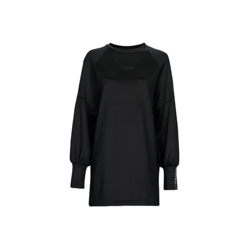 GUESS Длинное платье с длинными рукавами женское черное