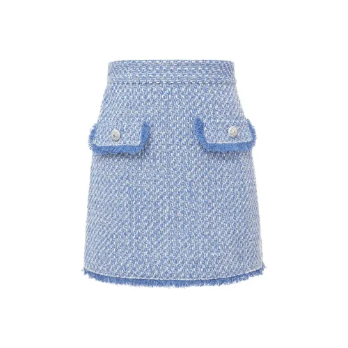 d'zzit Повседневные короткие юбки Женские Blue