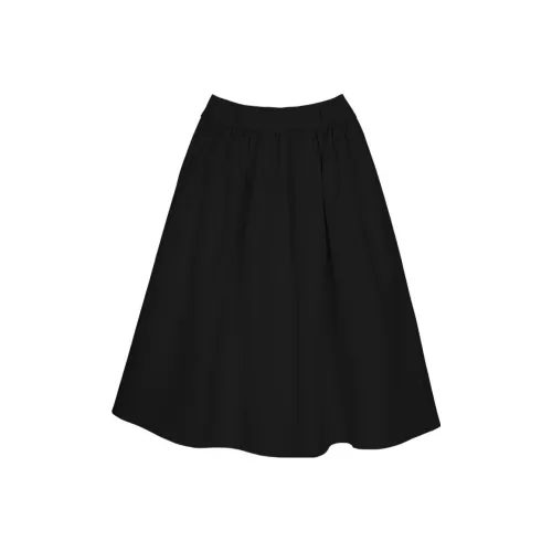 INSISFEMME Классическая черная женская повседневная длинная юбка
