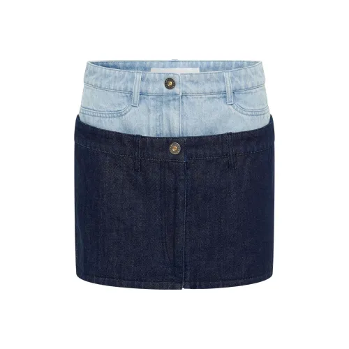 DION LEE Индиго Женские Джинсовые Короткие Юбки