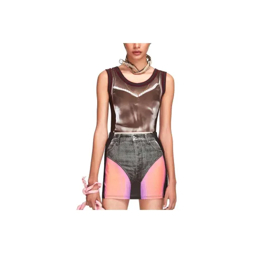 Y/Project x JPG Многоцветные Женские Повседневные Короткие Юбки