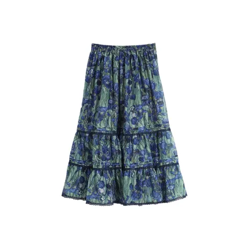SETIROM Повседневный Длинный Юбка Женские Многоцветный