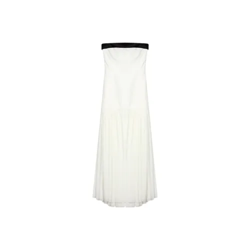 OSQ Без рукавов Платье Женское Белое