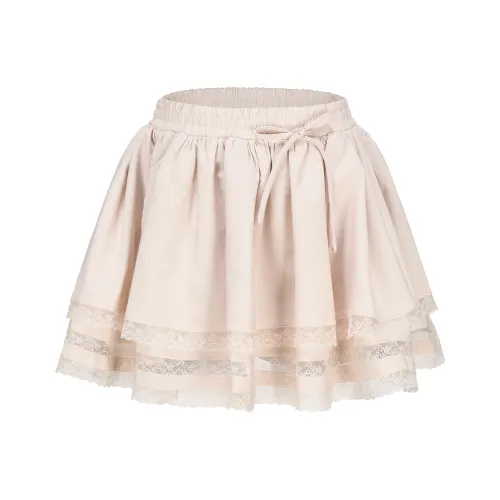 CHIWAWAMEME Повседневные короткие юбки Женские Шампанское