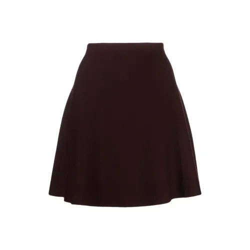 Theory Красно-коричневая женская повседневная короткая юбка