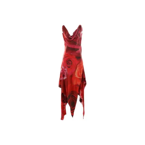 ROBERTO CAVALLI Red Женские Платья без рукавов