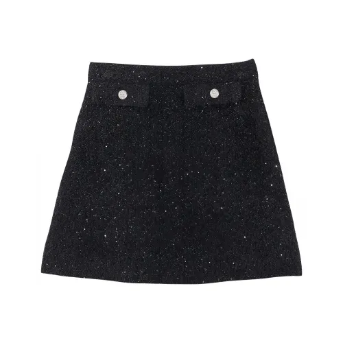 Sandro Повседневные короткие юбки Женские Черный