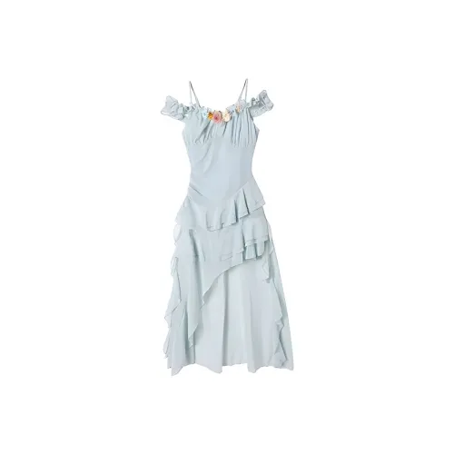 SECFLY OFFICIAL Юбка Платье Женское Светло-Синий