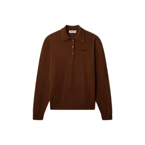 MIU MIU Кашемир Свитер Женские Табак