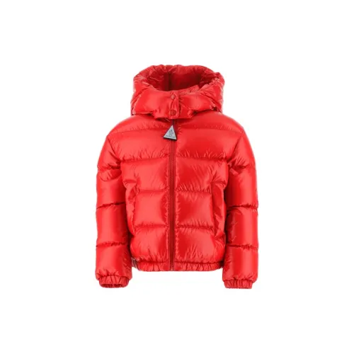 Moncler Хлопковый пуховик Красный Детский