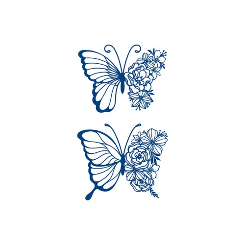 LIEJI Бабочка Цветок Realm Травяной Татуировка Наклейка