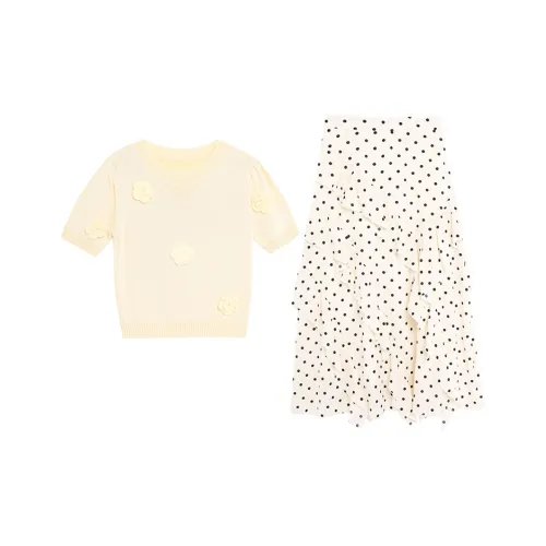 WOWI KCKS Комплект с юбкой Женские Желтый