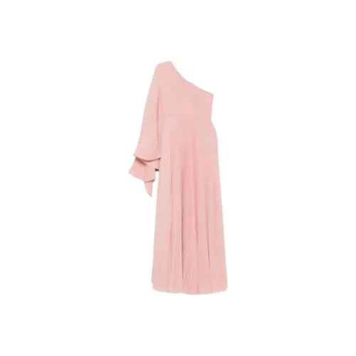 Solace London Розовые Женские Длинные Платья с Рукавами