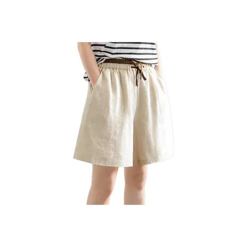 Cypress House Повседневные шорты Женские Бежевые