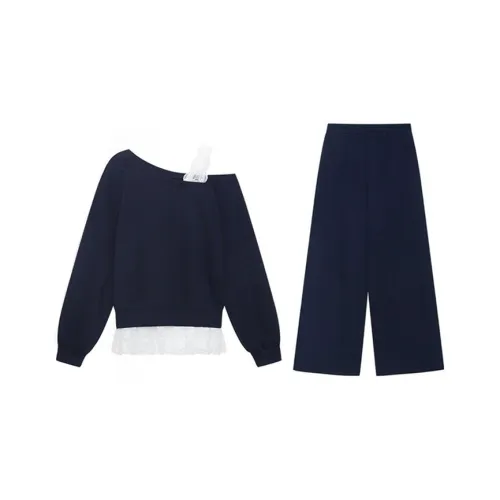 SKYA Повседневный костюм женский темно-синий