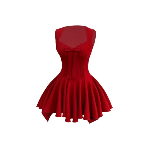 POPO.INFO Без рукавов Платье Женское