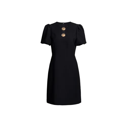 ROEYSHOUSE Короткое платье с короткими рукавами женское черное