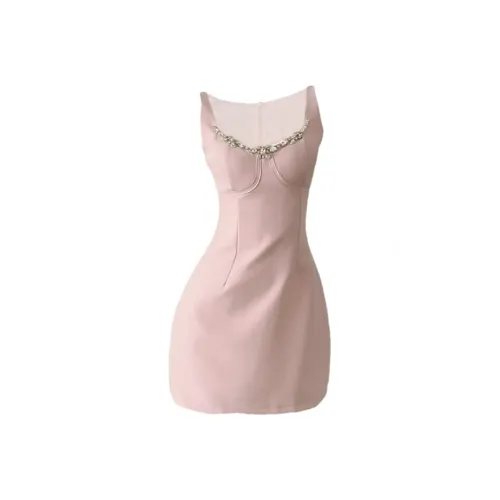 BIFH Без рукавов Платье Женское Вишневый цветок Розовый