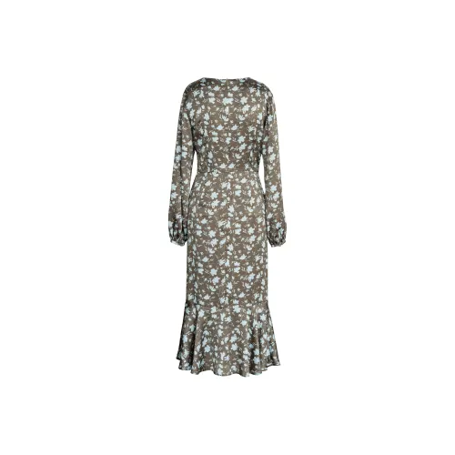 ROEYSHOUSE Длинное платье с длинными рукавами женское многоцветное