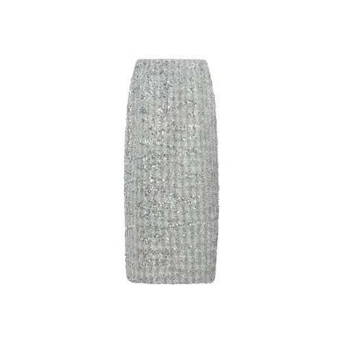 MEIYANG Повседневный Длинный Юбка Женская Светло-Синий