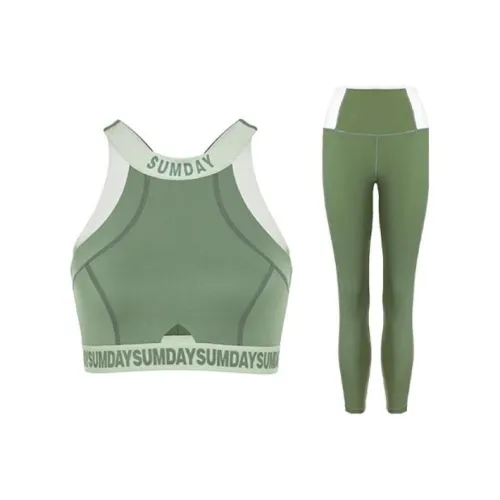 Sumday Athletics Зеленый + Авокадо-зеленый Женские Повседневные костюмы