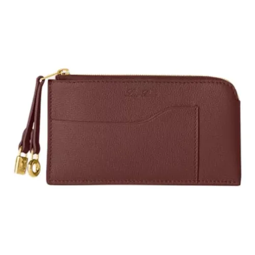 Loro Piana Extra Zip Телячья кожа Клатч Женские Дымчатая карамель с золотыми акцентами